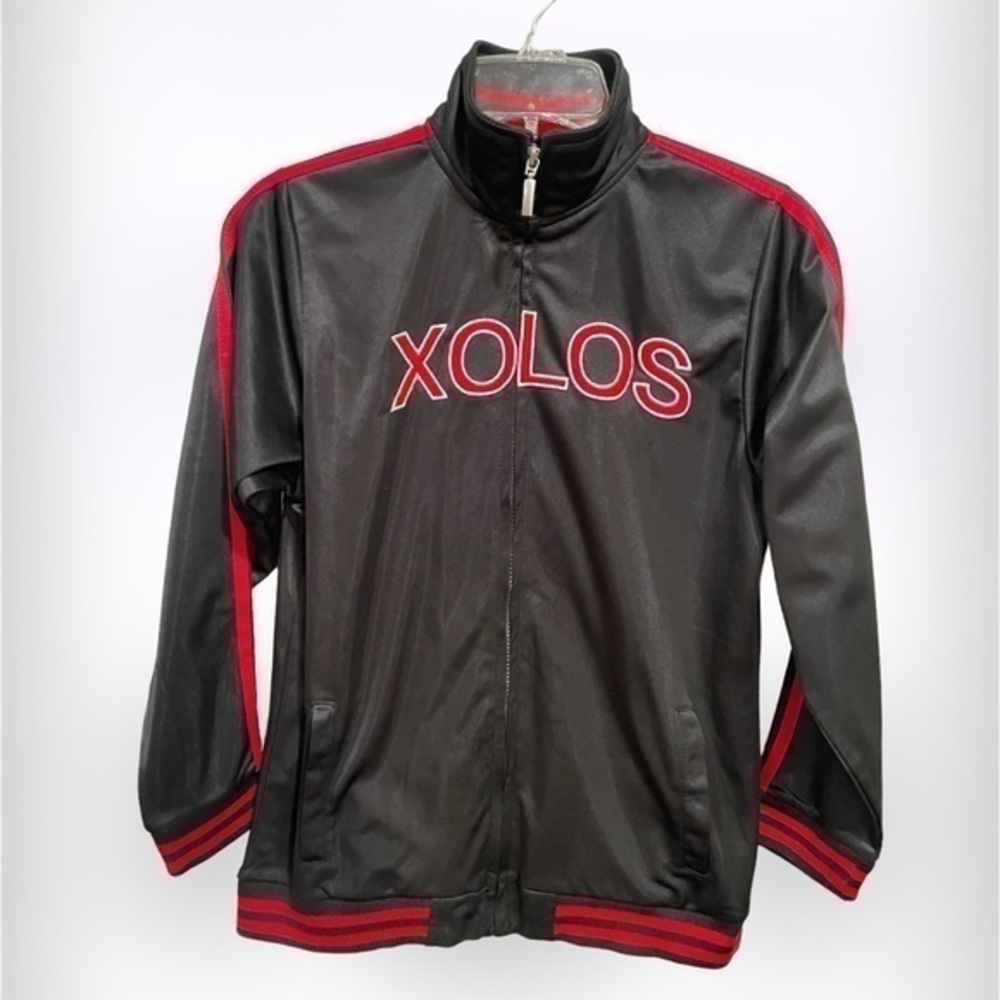 XOLOS DE TIJUANA red and black track jacket athletic size youth 14